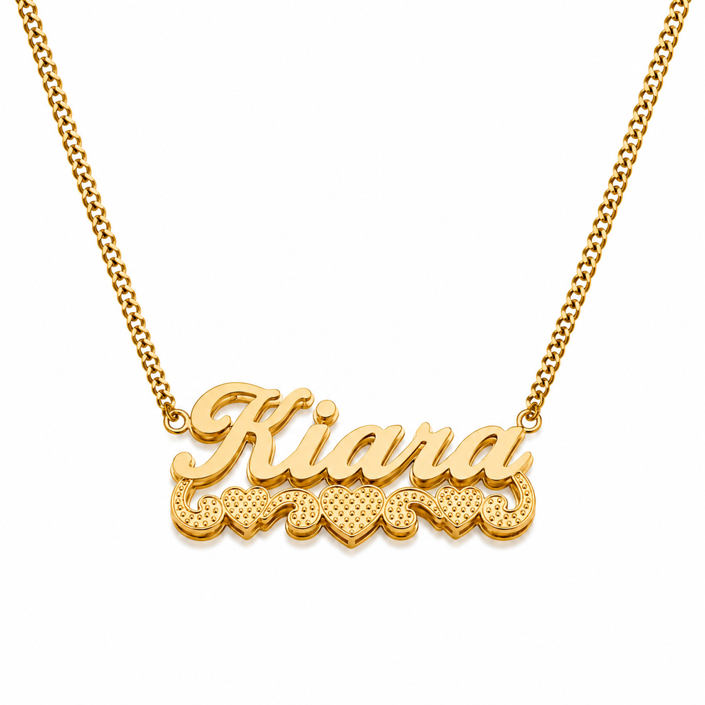 BEZL | Stacked Heart Nameplate